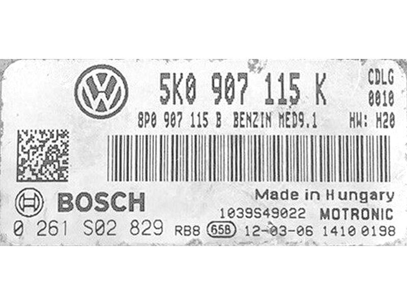0261S02829 archivo ECU original Volkswagen Bosch