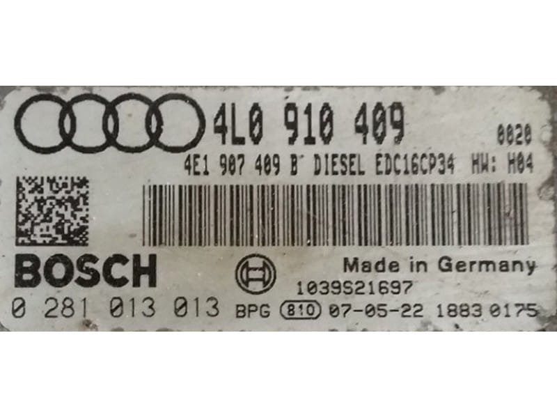 0281013013 archivo ECU original Audi Bosch