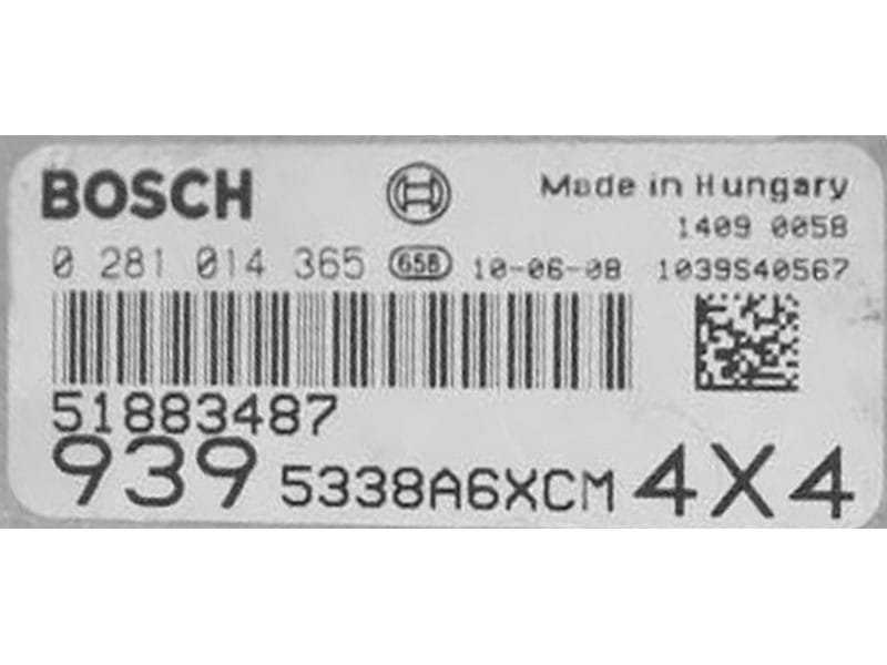 0281014365 archivo ECU original Alfa Bosch