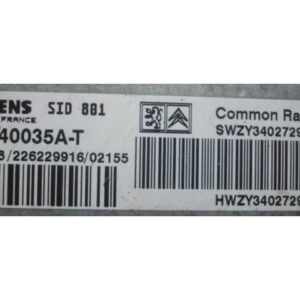 Immo OFF 5WS40035A-T Siemens SID801
