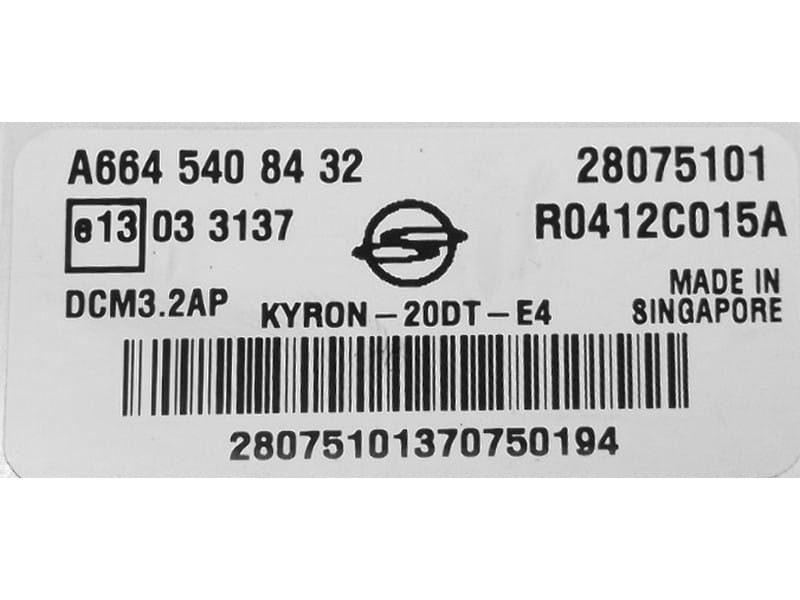 6645408432 archivo ECU original Kia Delphi