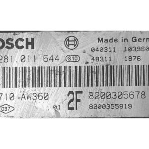 8200305678 archivo ECU original Renault Bosch