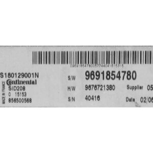 S180129001N archivo ECU original Citroen
